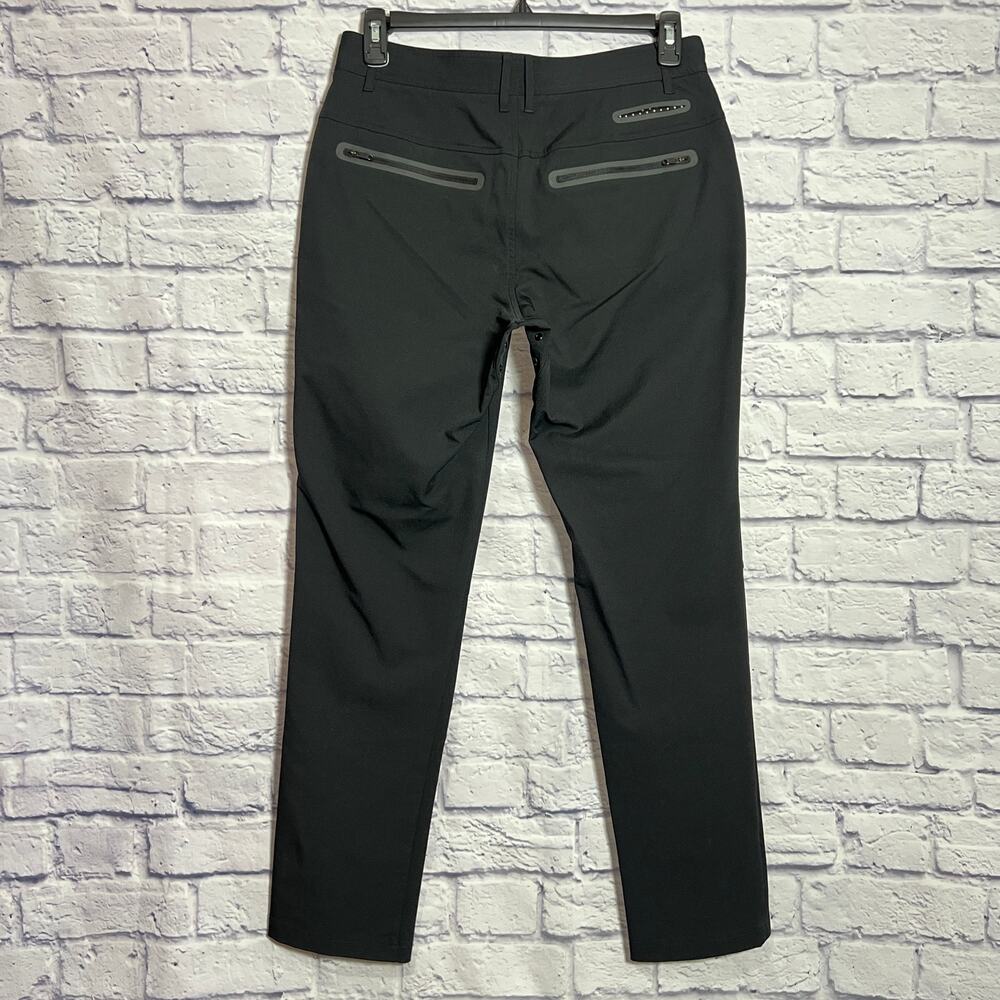 Lululemon Commute Pant MENS 31 Black Vented Stretch Golf Hiking Chino Pocket EUC